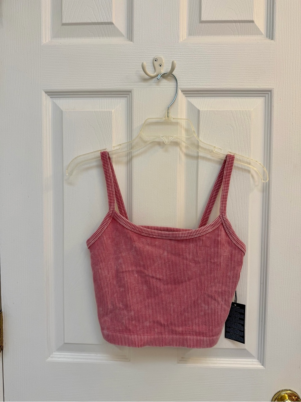 Forever 21 Pink Ribbed Cropped Top